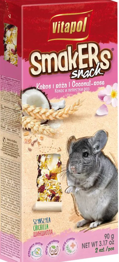 Vitapol Kolby Smakers Snack kokosowo-różane dla szynszyla op. 2szt.