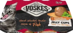 Voskes Original Jelly Cups Tuna&Shrimps (Tuńczyk&Krewetki) Przysmak dla kota op. 6x25g WYPRZEDAŻ [Data ważności: 18.10.2026]