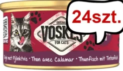 Voskes Original Jelly Tuna with Calamar (Tuńczyk z kalmarem) Mokra Karma dla kota op. 85g Pakiet 24szt.