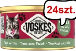 Voskes Original Jelly Tuna with Chicken (Tuńczyk z Kurczakiem) Mokra Karma dla kota op. 85g Pakiet 24 szt.