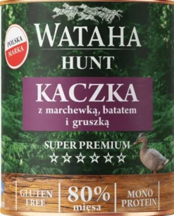 Wataha Hunt Adult Kaczka z marchewką i batatem Mokra Karma dla psa op. 800g