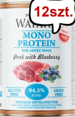 Wataha Mono Adult Pork&Blueberry Mokra Karma dla psa op. 400g Pakiet 12szt.