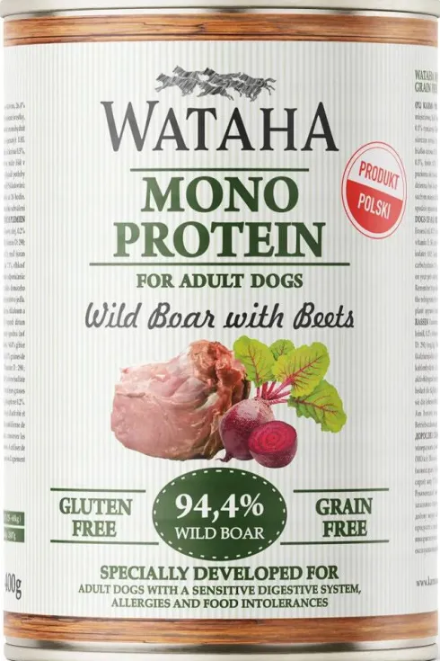 Wataha Mono Adult Wild Boar&Beets Mokra Karma dla psa op. 400g