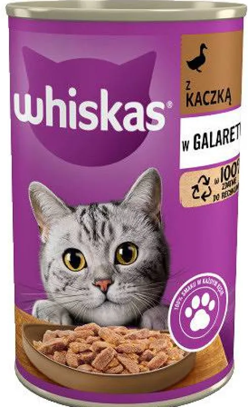 Whiskas Adult Kaczka w galaretce Mokra Karma dla kota op. 400g