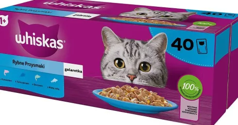 Whiskas Adult Rybne Przysmaki w galaretce Mokra Karma dla kota op. 40x85g