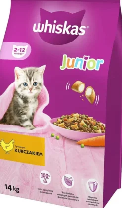 Whiskas Junior z kurczakiem Sucha Karma dla kociąt op. 14kg