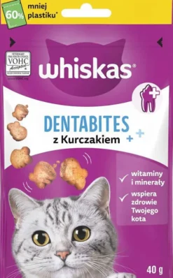 Whiskas Przysmak Dentabites z kurczakiem dla kota op. 40g