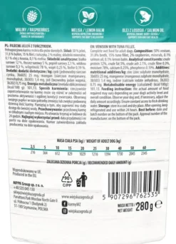 Wiejska Zagroda Adult Leśne Smaki Fileciki Jeleń z tuńczykiem Mokra Karma dla psa op. 280g Pakiet 6szt.