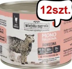 Wiejska Zagroda Adult Monobiałkowa Jagnięcina Mokra Karma dla kota op. 200g Pakiet 12szt.