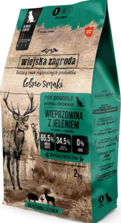 Wiejska Zagroda Adult Small Leśne Smaki Wieprzowina z jeleniem Sucha Karma dla psa op. 2kg