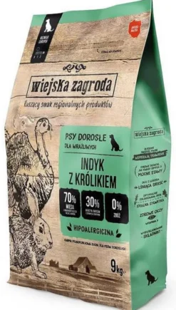 Wiejska Zagroda Indyk z królikiem Sucha Karma dla psa op. 9kg
