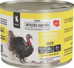 Wiejska Zagroda Kitten Monobiałkowa Indyk Mokra Karma dla kociąt op. 200g Pakiet 12szt.
