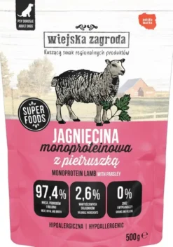 Wiejska Zagroda Mono Jagnięcina z pietruszką Mokra Karma dla psa op. 5x500g