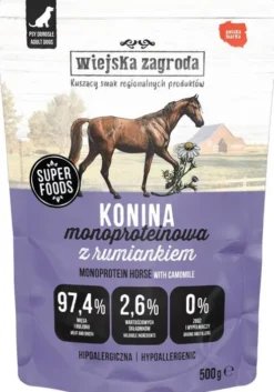Wiejska Zagroda Mono Konina z rumiankiem Mokra Karma dla psa op. 5x500g