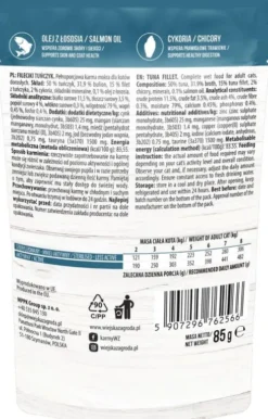 Wiejska Zagroda Monoproteinowe Fileciki Tuńczyk Mokra Karma dla kota op. 85g Pakiet 12szt.