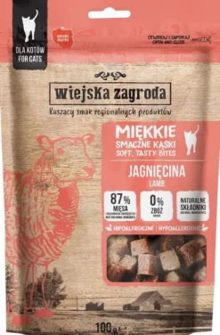Wiejska Zagroda Przysmaki Miękkie Kąski Jagnięcina dla kota op. 100g