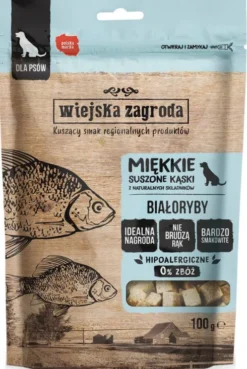 Wiejska Zagroda Przysmaki Suszone Kąski Białoryby dla psa op. 100g