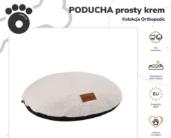 Wikopet Orthopedic Legowisko Poducha rozm. S 49x44X12cm kolor kremowy