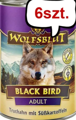 Wolfsblut Adult Black Bird Mokra Karma dla psa op. 395g Pakiet 6szt. WYPRZEDAŻ