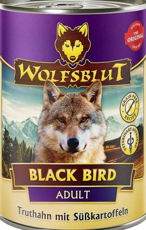 Wolfsblut Adult Black Bird Mokra Karma dla psa op. 395g Pakiet 6szt. WYPRZEDAŻ