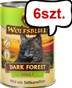 Wolfsblut Adult Dark Forest Mokra Karma dla psa op. 395g Pakiet 6szt. WYPRZEDAŻ