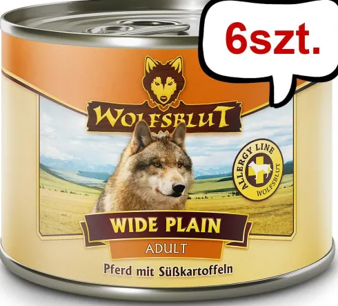 Wolfsblut Adult Wide Plain Mokra Karma dla psa op. 200g Pakiet 6szt.