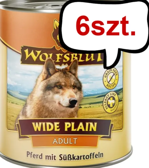 Wolfsblut Adult Wide Plain Mokra Karma dla psa op. 800g Pakiet 6szt.