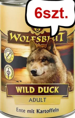 Wolfsblut Adult Wild Duck Mokra Karma dla psa op. 395g Pakiet 6szt.