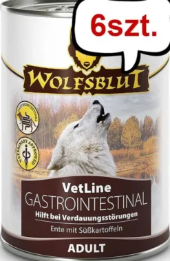 Wolfsblut VetLine Gastrointestinal Mokra Karma dla psa op. 395g Pakiet 6szt.