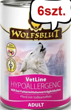 Wolfsblut VetLine Hypoallergenic Mokra Karma dla psa op. 395g Pakiet 6szt.