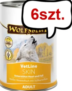 Wolfsblut VetLine Skin&Coat Mokra Karma dla psa op. 395g Pakiet 6szt. WYPRZEDAŻ