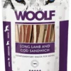 Woolf Przysmak Long Lamb and Cod Sandwich dla psa op. 100g