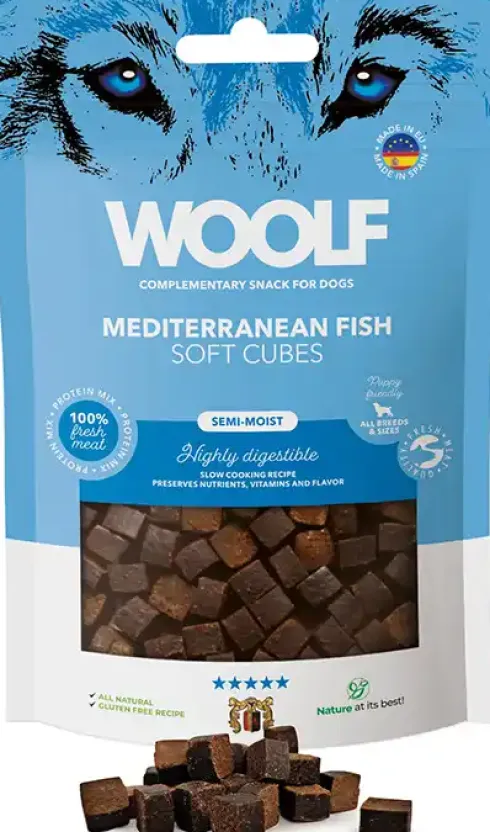 Woolf Przysmak Mediteranean Soft Cubes dla psa op. 100g