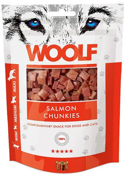 Woolf Przysmak Salmon Chunkies dla psa i kota op. 100g