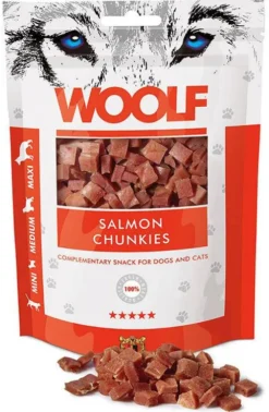 Woolf Przysmak Salmon Chunkies dla psa i kota op. 100g