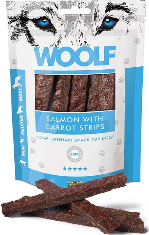 Woolf Przysmak Salmon with Carrot Strips dla psa op. 100g
