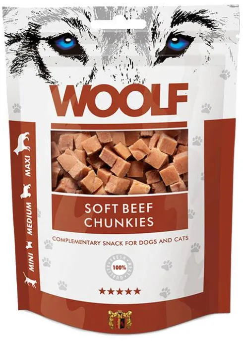 Woolf Przysmak Soft Beef Chunkies dla psa op. 100g