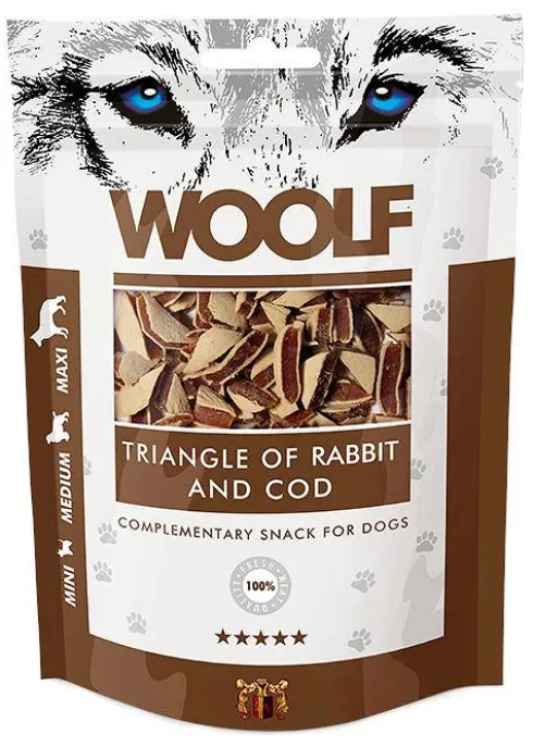 Woolf Przysmak Triangle of Rabbit and Cod dla psa op. 100g