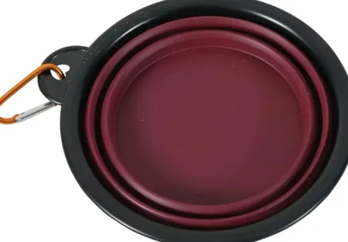 Zolux Bivouak Składana miska silikonowa dla psa poj. 0.65l kolor czerwony