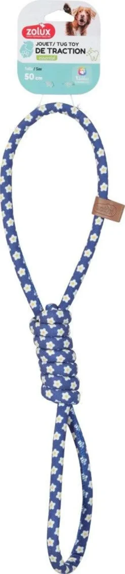 Zolux BLUE FLOWER Szarpak-Pętla dla psa rozm. 50cm nr kat. 480735