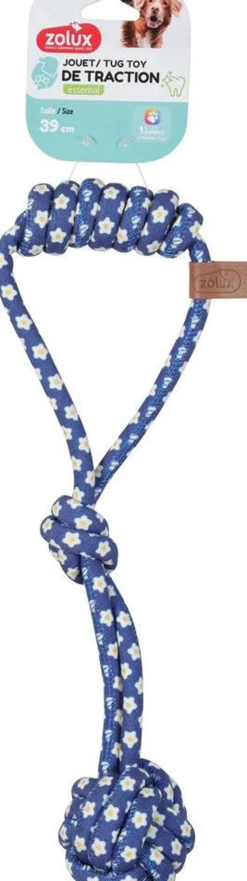 Zolux BLUE FLOWER Sznur-Szarpak dla psa rozm. 39cm nr kat. 480733 WYPRZEDAŻ
