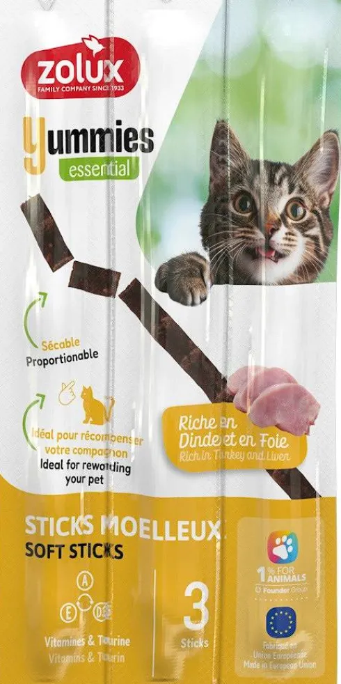 Zolux Kabanosy Yummies Indyk z wątróbką dla kota op. 3x5g