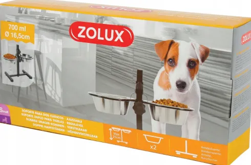 Zolux Stojak regulowany z miskami dla psa poj. 0.7l nr kat. 475427