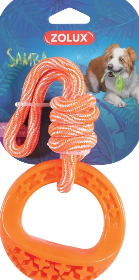 Zolux Zabawka TPR Samba ze sznurem dla psa rozm. 26cm nr kat. 479119ORA